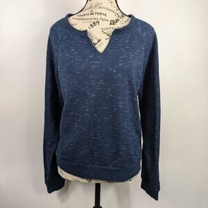 Womens Large V-Neck Sweater Stars Above Cozy Long Sleeve Baggy Comfy Crop